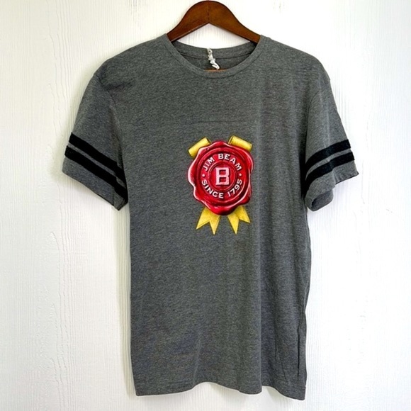 Live & Tell - Jim Beam 1795 Team Beam Stripe Sleeves Graphic T Shirt Size M - Picture 6 of 11